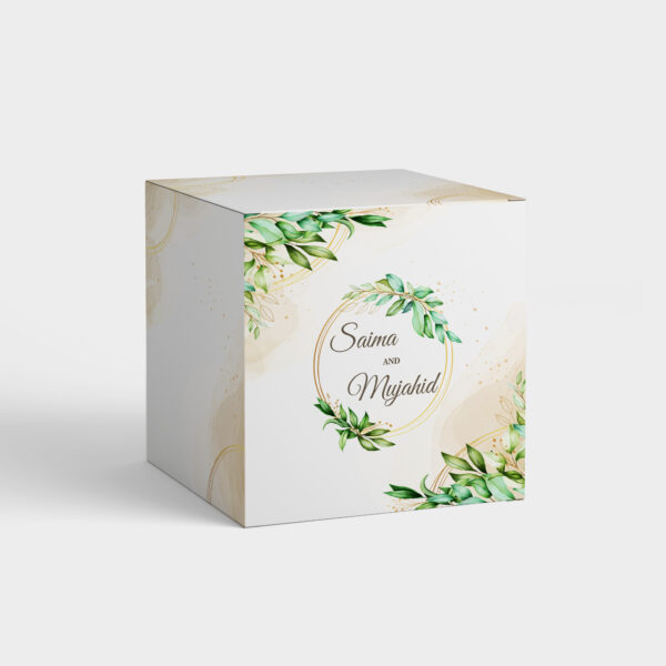 Circle Floral Wedding Bidh Box