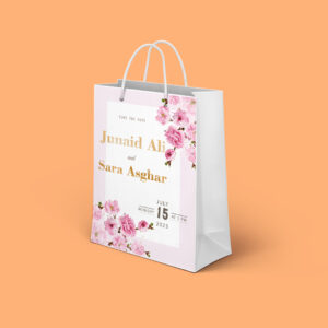 Pink Floral Wedding Bag