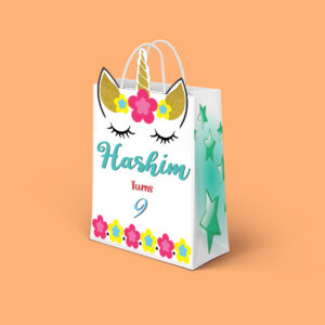 Birthday Announcement Unicorn bag