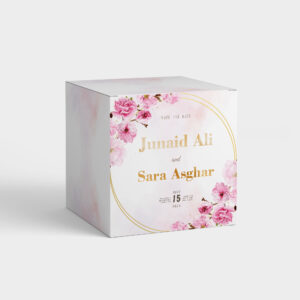 Pink Flower Wedding Bidh Box