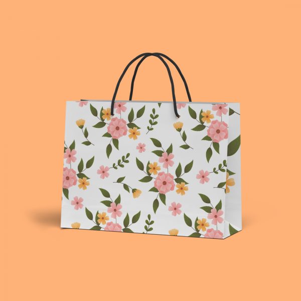 Floral Pattern Shopping Bag