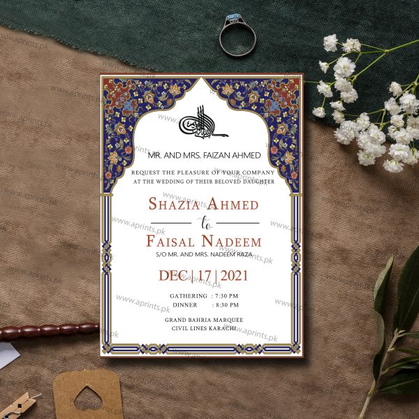 Classic Borders Wedding Invitation Card