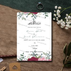 Rose Floral Wedding Invitation Card