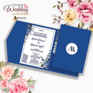 Trifold Floral Themed Wedding Card