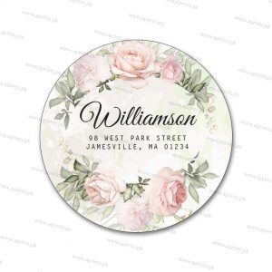 Pink & Greenish Floral Sticker