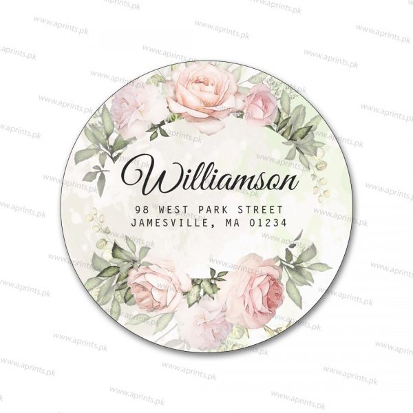 Pink & Greenish Floral Sticker