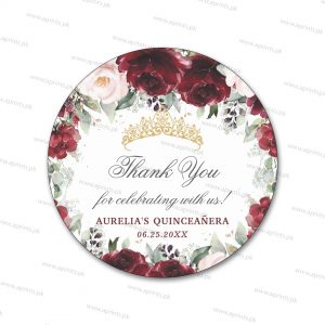 Red Floral Sticker