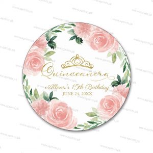 Pink Floral Sticker