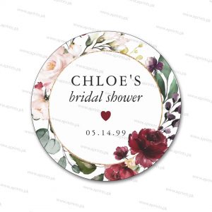 Round Design Floral Sticker