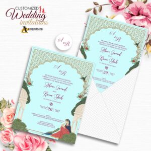Pearl Peacock Mughal Classic Wedding Card