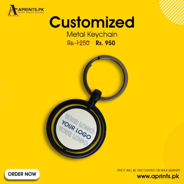 Metallic Keychain Matte Black Spinner