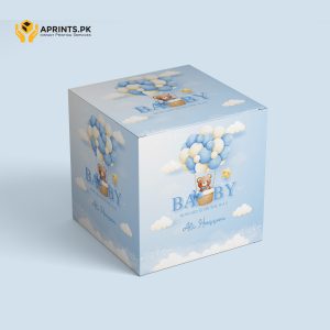 Teddy Balloon Basket Blue Box