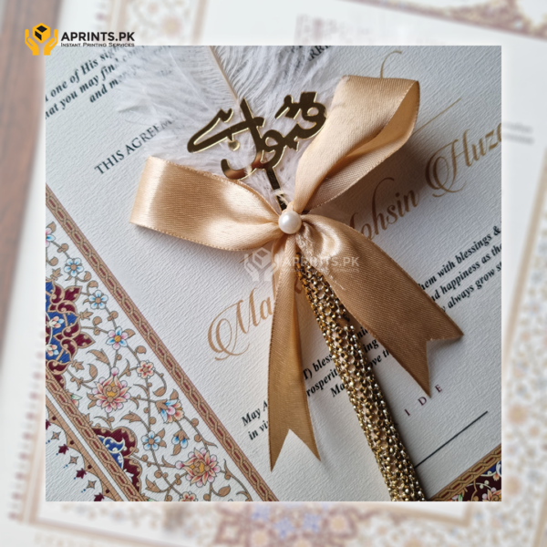 Nikkah Pen - Feather with Qubool Hai - Image 4