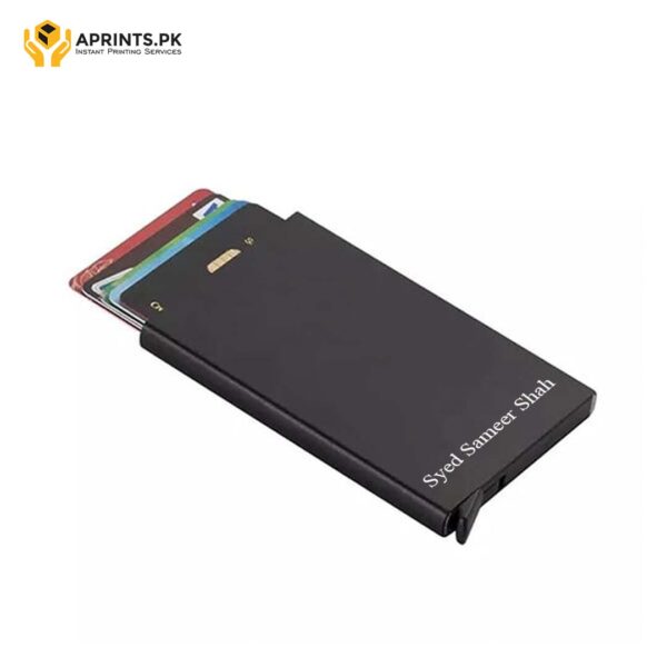 Pop Up Wallet, Slim Minimalist Credit Card Holder For Men and Women RFID Blocking Mini Metal Case - Image 2
