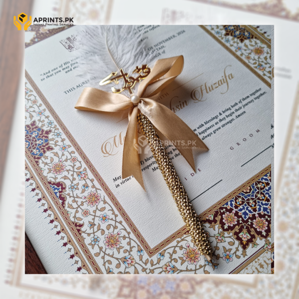 Nikkah Pen - Feather with Qubool Hai - Image 3