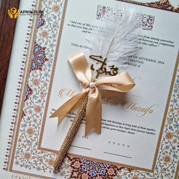 Nikkah Pen - Feather with Qubool Hai - Image 2