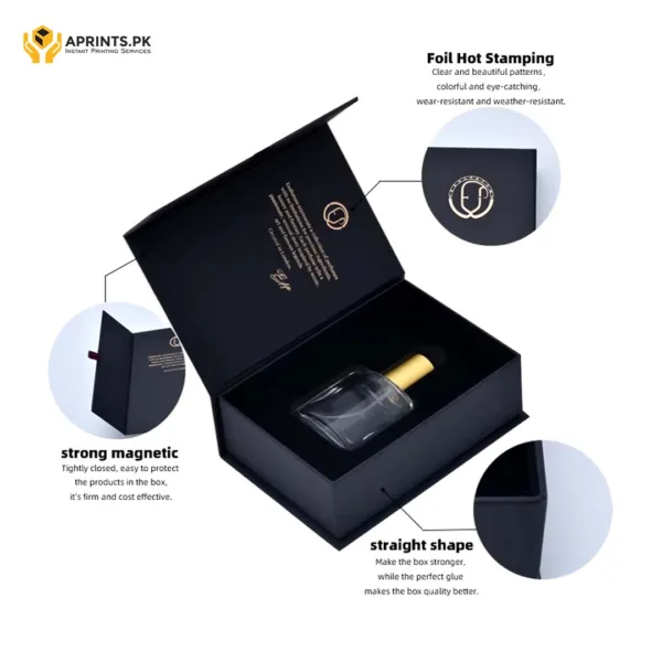 Perfume Box Packaging Hard Magnet Lock - Image 3