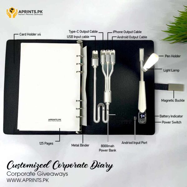 Smart Diary With Wireless Power Bank & USB Drive - Image 5